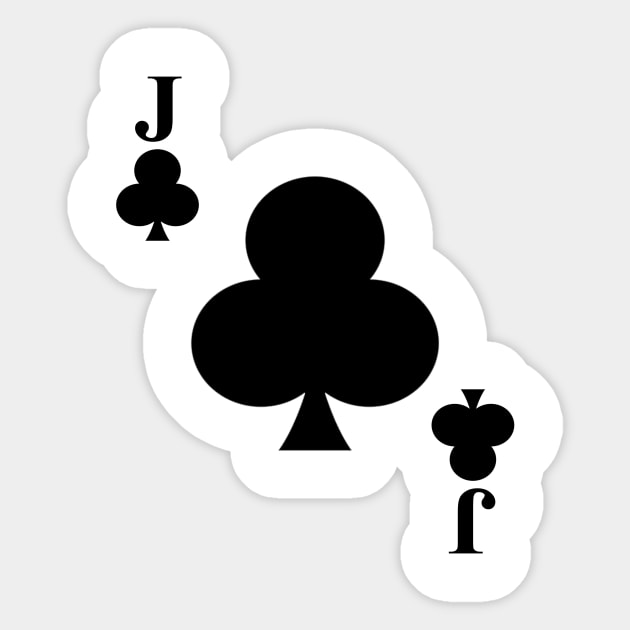 Jack of Clubs Playing Card Halloween Costume Sticker by fishbiscuit